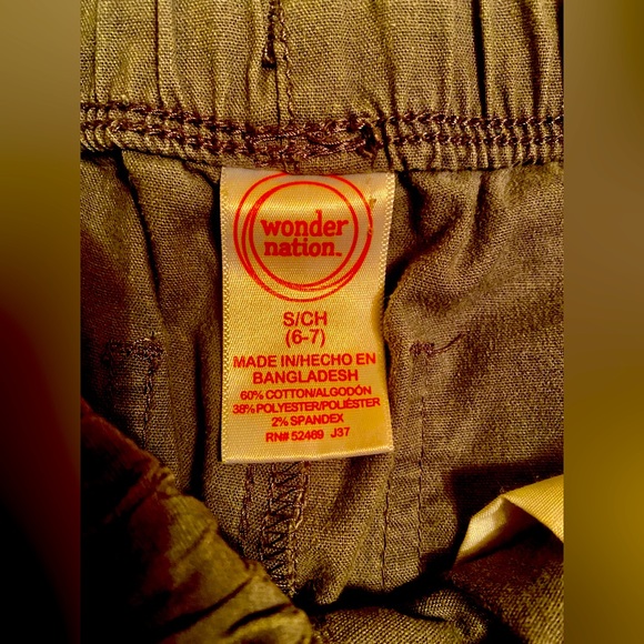 ⭐️WONDER NATION⭐️ PULL-ON ELASTIC WAIST DRAWSTRING 4-POCKET SHORT EUC☀️ - Picture 5 of 7